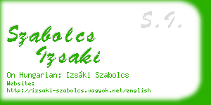 szabolcs izsaki business card
